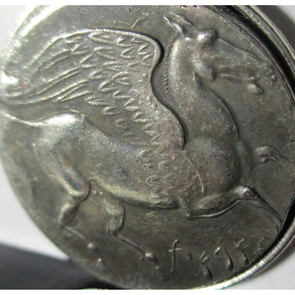 Ultra High Relief Antique Sky Goddess of Carthage Flying Pegasus Coin/Pendant - Picture 3 of 6